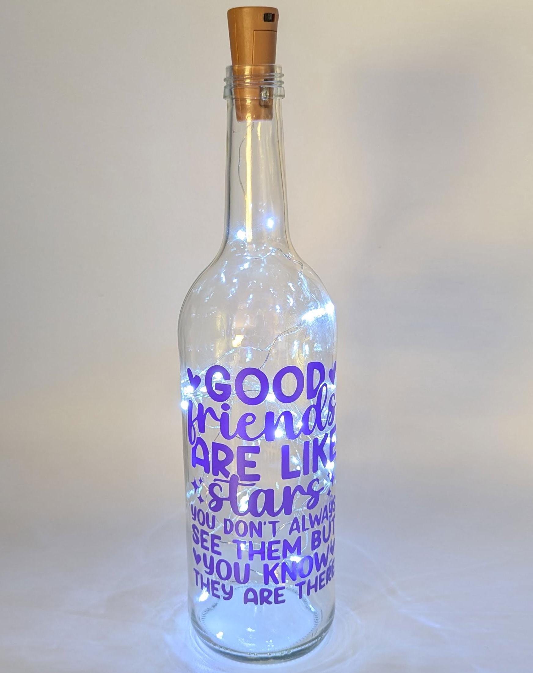 Friends Light Up Bottle, Best Friend Gift, Gift for Friend for Birthday, Friend Keepsake, Special Present for Friend, Special Friend Gift