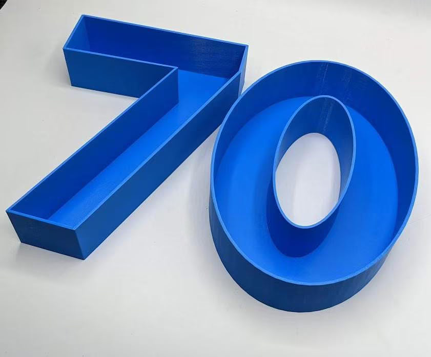 70th Birthday Cake Decoration, Large Numbers (8.5") for Sweet filling Birthday Cake Alternative, Birthday Party Display, 70th Birthday Decor