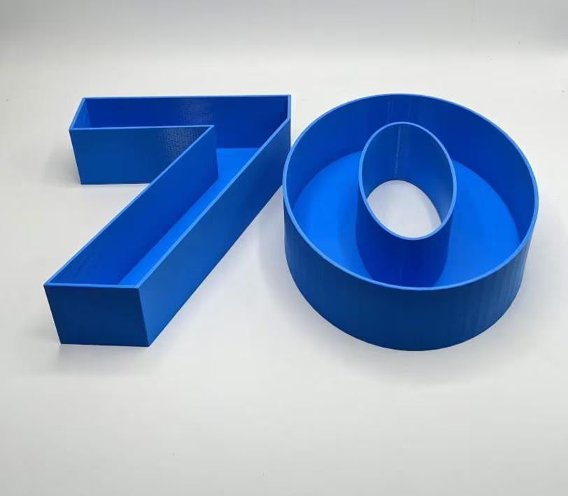 70th Birthday Cake Decoration, Large Numbers (8.5") for Sweet filling Birthday Cake Alternative, Birthday Party Display, 70th Birthday Decor