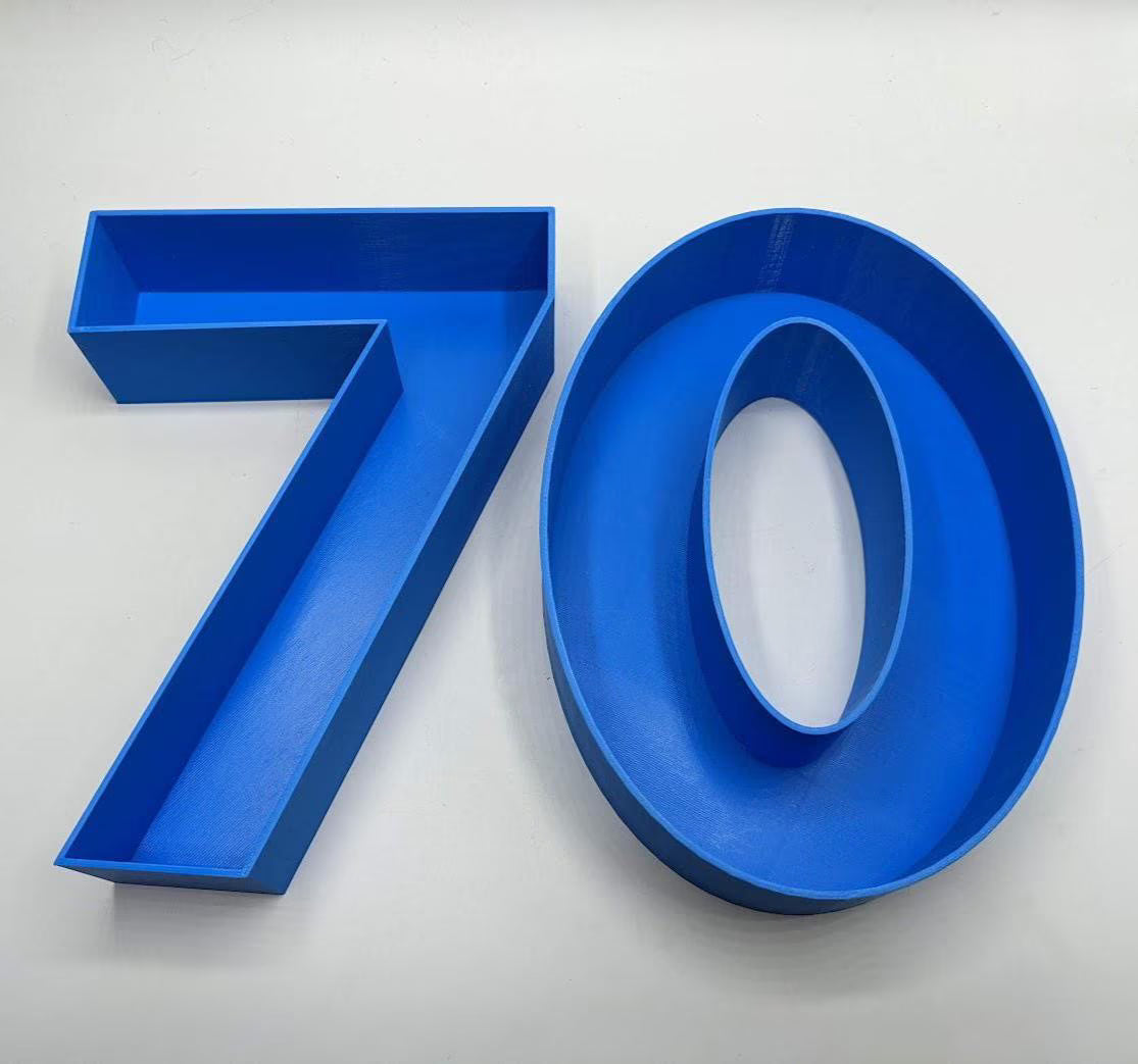 70th Birthday Cake Decoration, Large Numbers (8.5") for Sweet filling Birthday Cake Alternative, Birthday Party Display, 70th Birthday Decor