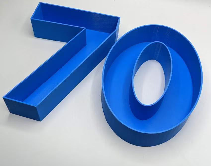 70th Birthday Cake Decoration, Large Numbers (8.5") for Sweet filling Birthday Cake Alternative, Birthday Party Display, 70th Birthday Decor