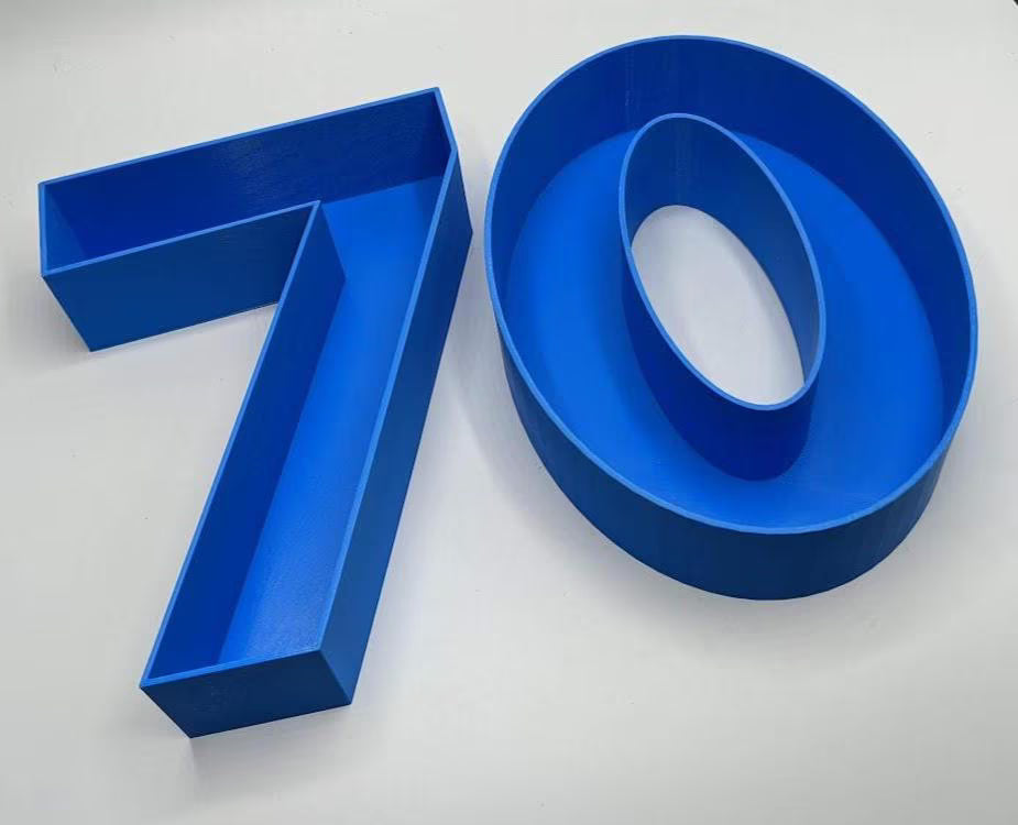 70th Birthday Cake Decoration, Large Numbers (8.5") for Sweet filling Birthday Cake Alternative, Birthday Party Display, 70th Birthday Decor