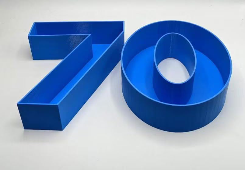 70th Birthday Cake Decoration, Large Numbers (8.5") for Sweet filling Birthday Cake Alternative, Birthday Party Display, 70th Birthday Decor
