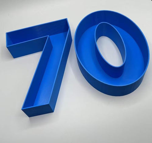70th Birthday Cake Decoration, Large Numbers (8.5") for Sweet filling Birthday Cake Alternative, Birthday Party Display, 70th Birthday Decor