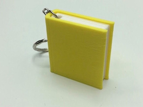 Book Keyring / Book Bag Charm / Book Reader Gift / Reader Gift / Library Keychain / Book Lover Gift / Bookworm Keyring Gift / Book Bag Tag