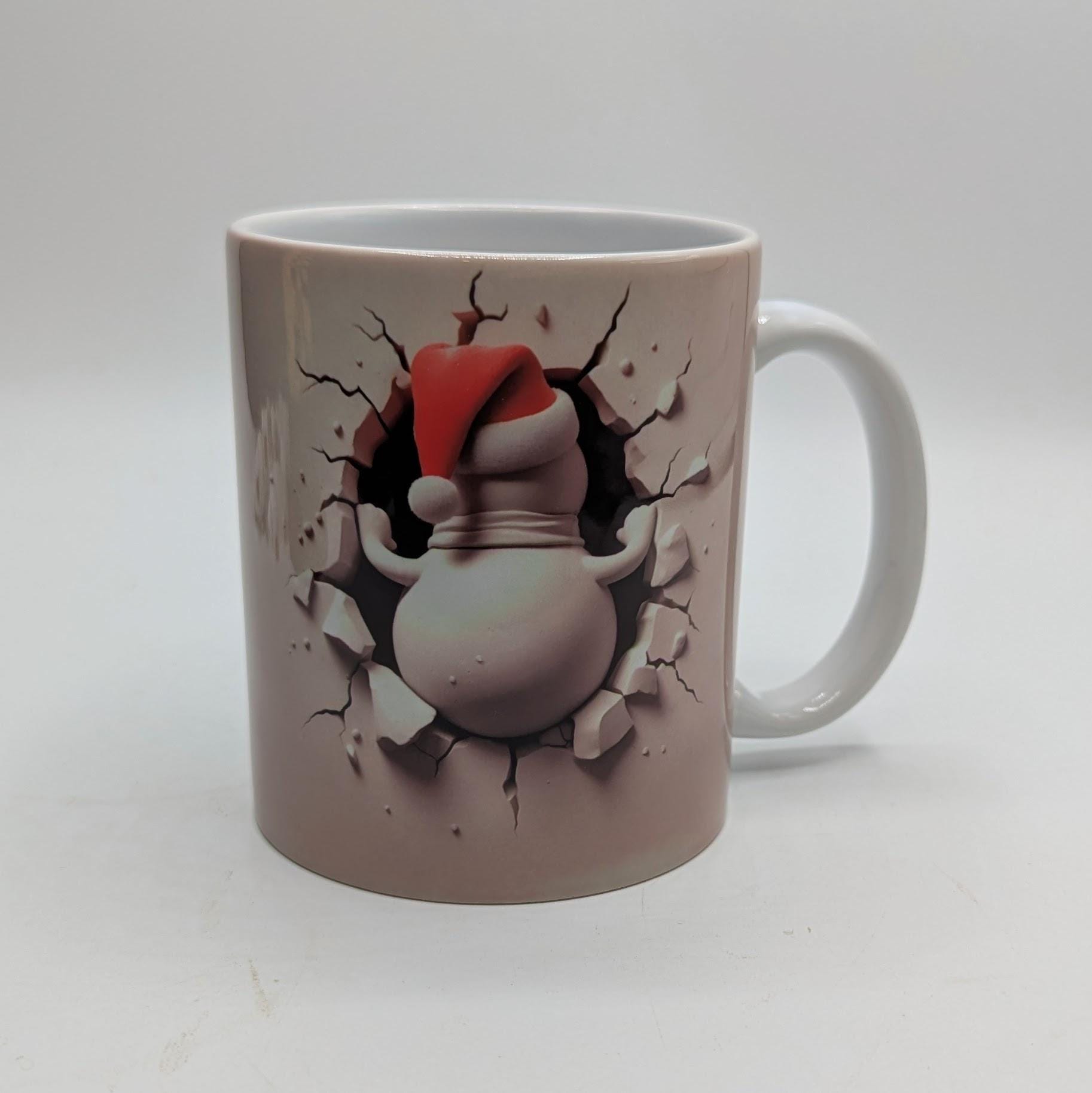 Christmas Snowman 3D Mug, Fun Snowman Mug, Christmas Hot Chocolate Mug, Snowman Christmas Gift, Gift For Her, Gift for Him, Stocking Filler