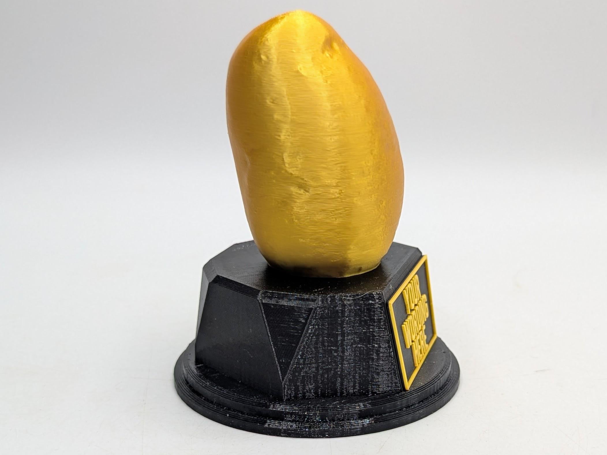 Personalised Potato Trophy, Hot Potato Trophy, Golden Potato Award, Custom Trophy, Golden Potato, Funny Trophy, Potato Gift, Office Trophy