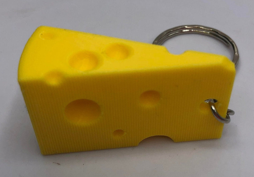 Swiss Cheese Style Keyring, Cheese Lovers Keyring, Keyring in the Shape of Cheese, Cheese Wedge Keyring, Cheese Charm, Food Keyring, Cheesy