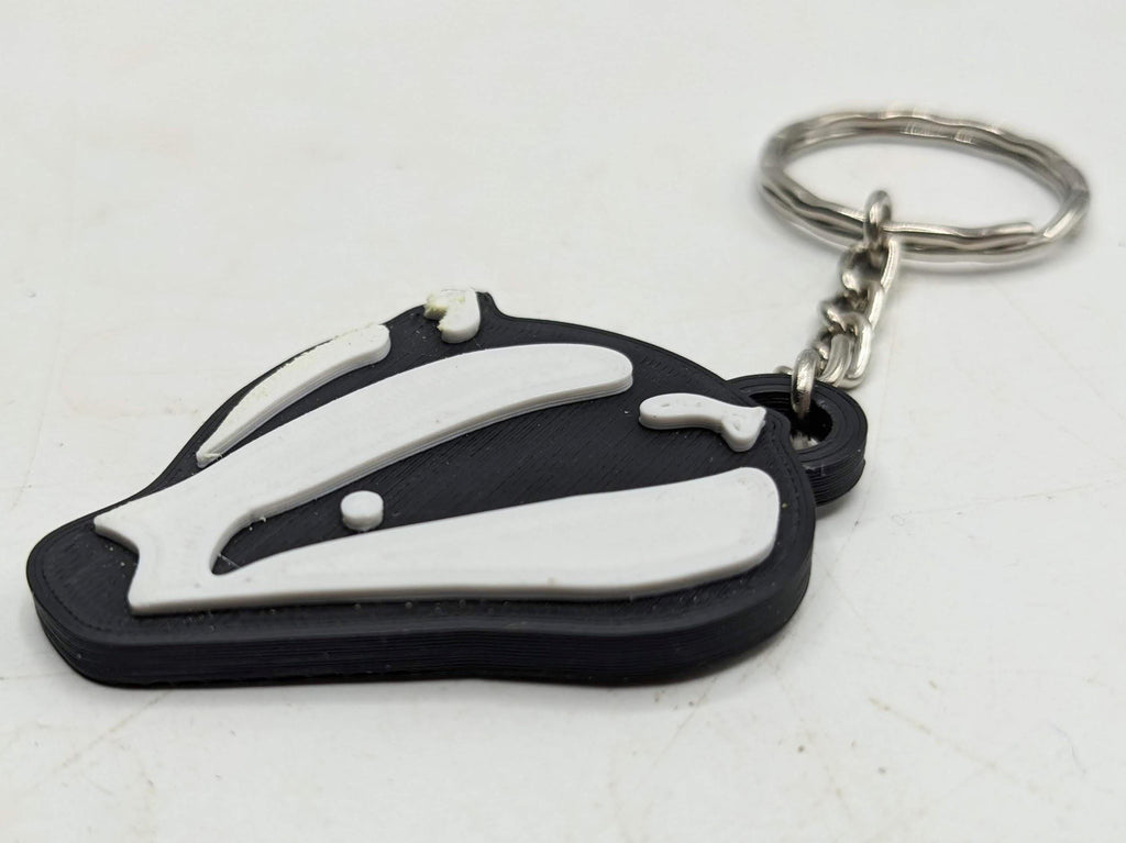 Badger Keyring / Badgers Head Key Chain / Badger Bag Tag Charm / Wildlife Keyring / Under 5 pound / Badger Keychain / Badger Gift / Badgers