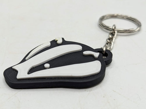 Badger Keyring / Badgers Head Key Chain / Badger Bag Tag Charm / Wildlife Keyring / Under 5 pound / Badger Keychain / Badger Gift / Badgers