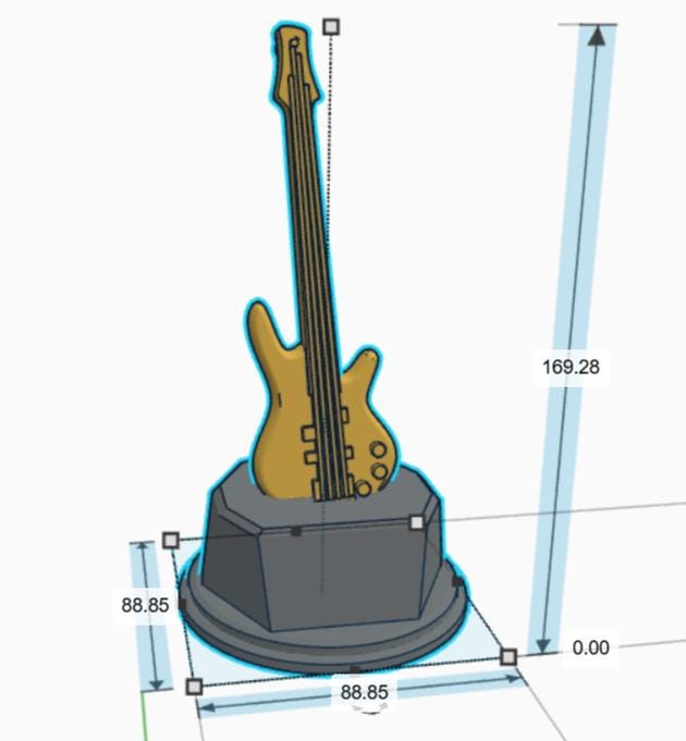 Personalised Bass Guitar Trophy, Guitar Trophy, Guitarist Award, Music Teacher Award,  Custom Trophy Gift, Guitar Player Gift, Guitarist