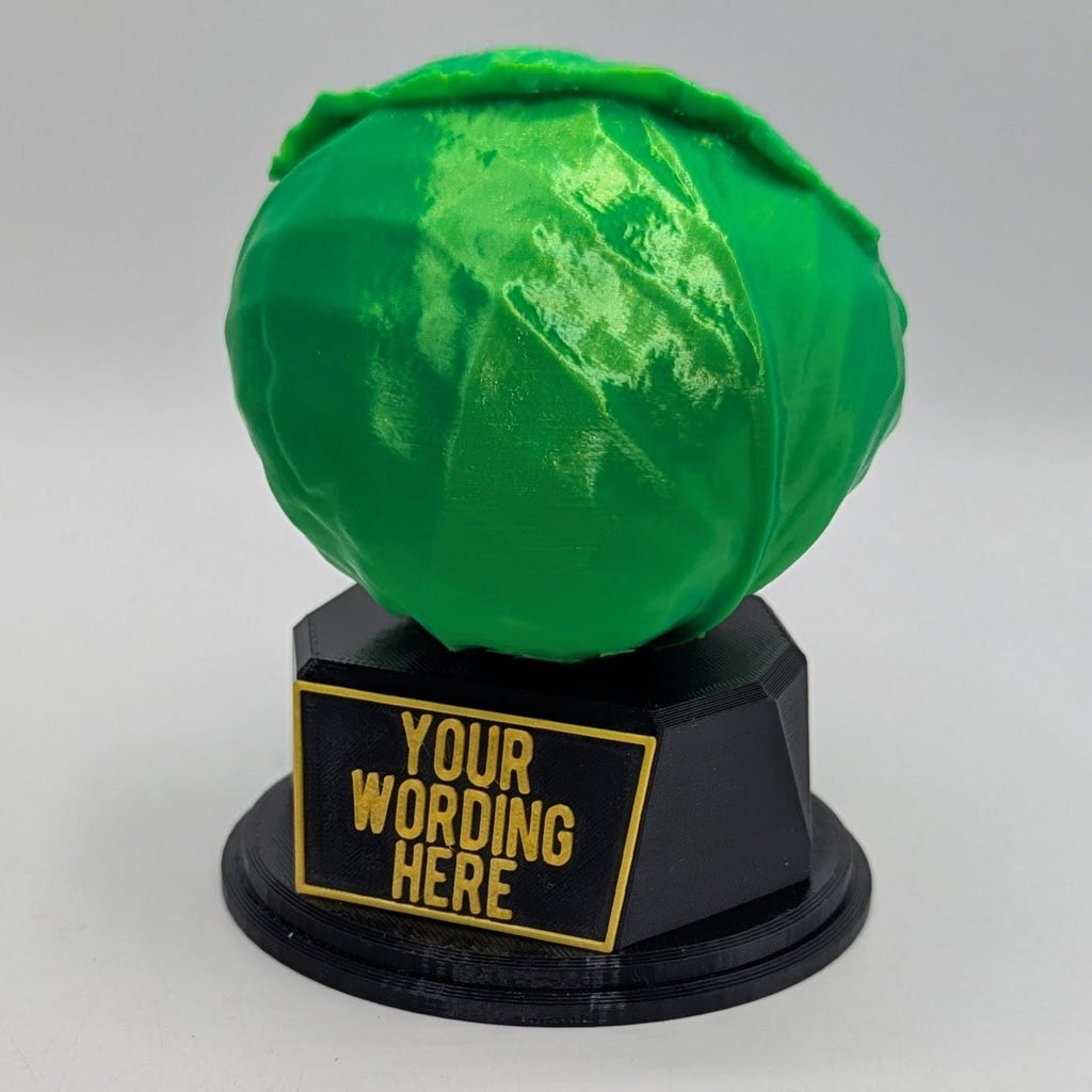 Personalised Cabbage Trophy, Cabbage Fun Trophy, Cabbage Lover Gift, Cabbage Award, Best Cabbage Gift, Gardener Award Gift, Smelly Cabbage