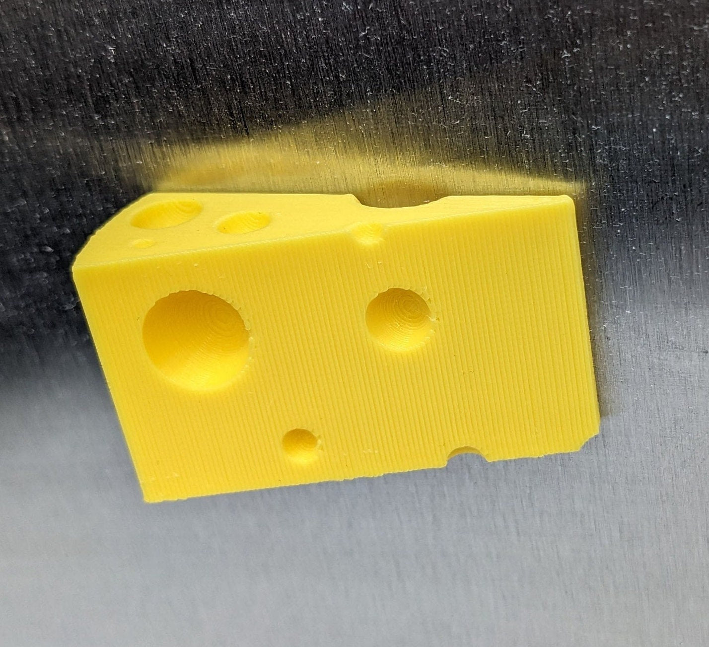 Swiss Cheese Style Magnet / Funny Novelty Magnet in the shape of Swiss Cheese/ Cheese Lovers Magnet / Magnet in the Shape of Cheese / Magnet