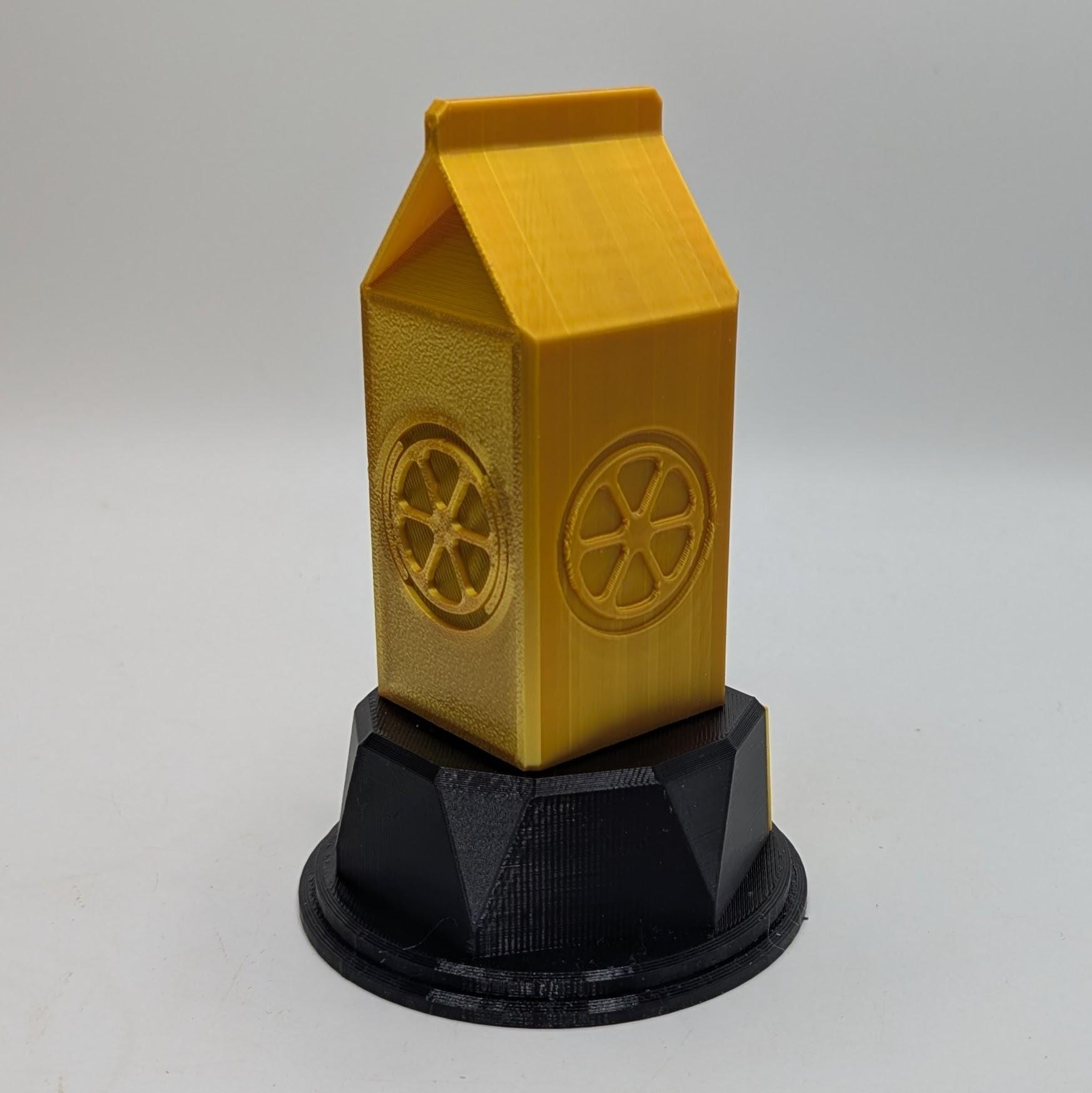 Personalised Orange Juice Trophy, Custom Trophy Gift, Orange Juice Lover Trophy, Orange Juice Award, Orange Juice Carton Gift, Orange Juice