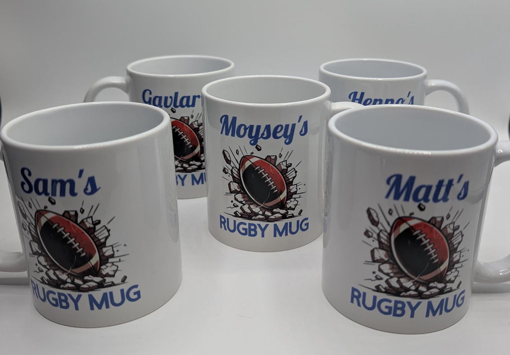 Personalised Rugby Mug / Gift for Rugby Player / Personalised Rugby Gift / Rugby Stocking Filler / Boys Rugby / Girls Rugby / Gift for Rugby