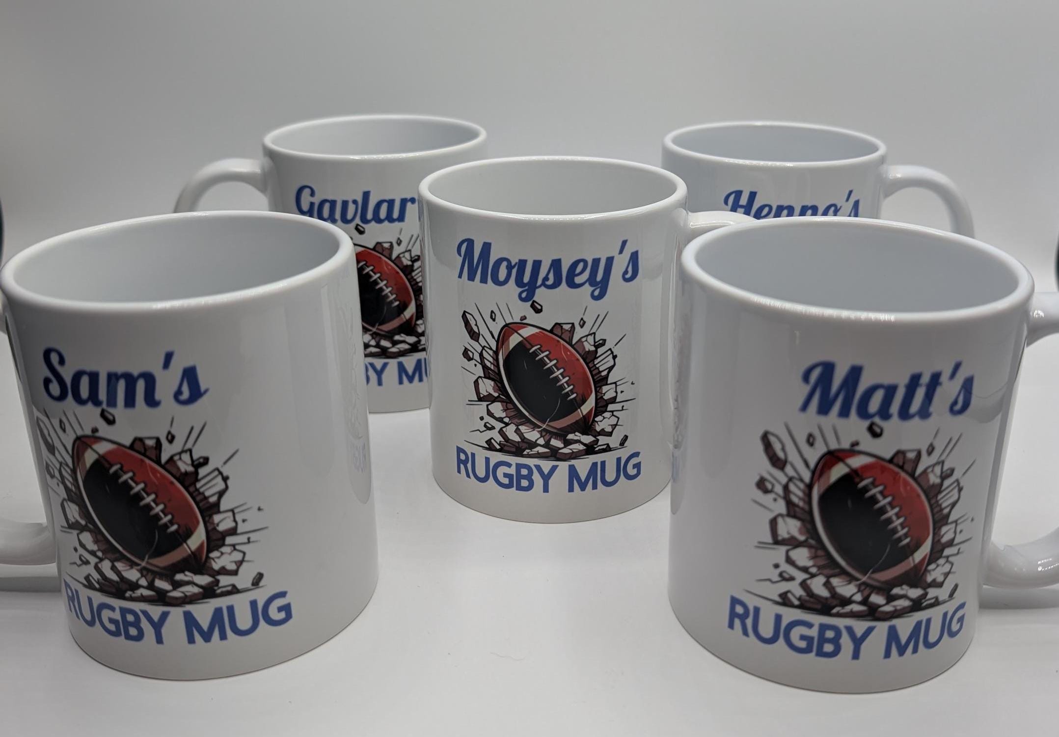 Personalised Rugby Mug / Gift for Rugby Player / Personalised Rugby Gift / Rugby Stocking Filler / Boys Rugby / Girls Rugby / Gift for Rugby