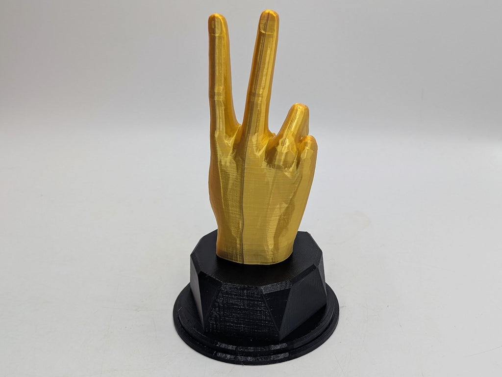 Personalised Peace Sign Trophy, Peace Sign Award, Gift for friend Joke Award, Personalised Trophy Award, Custom Peace Sign Award, Peace Sign