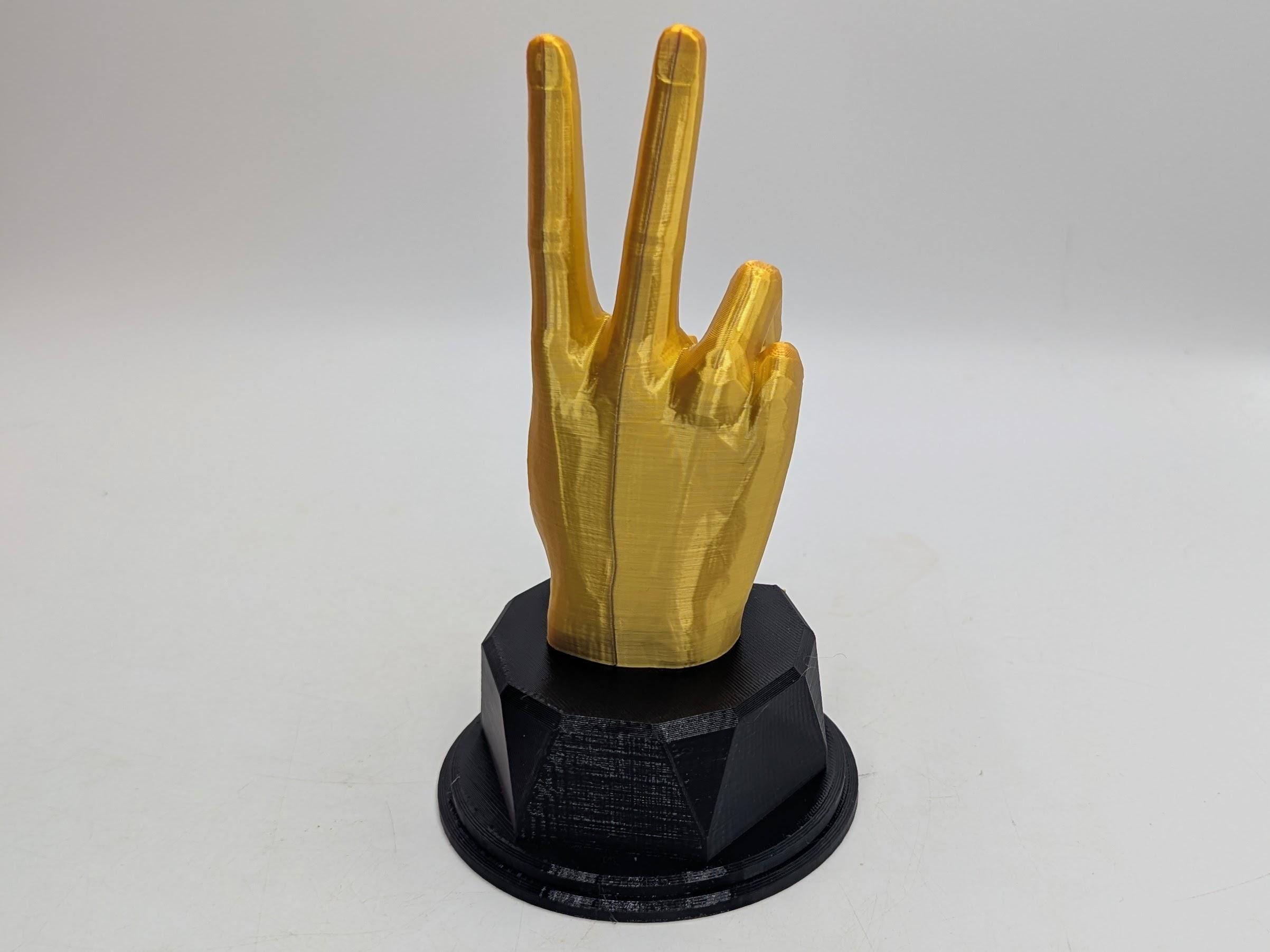 Personalised Peace Sign Trophy, Peace Sign Award, Gift for friend Joke Award, Personalised Trophy Award, Custom Peace Sign Award, Peace Sign