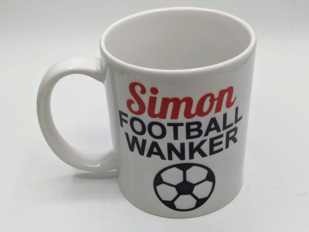 Personalised Football Wanker Mug, Gift for Football Player, Personalised Football Gift, Funny Football Mug, Joke Football Gift, Soccer Gift