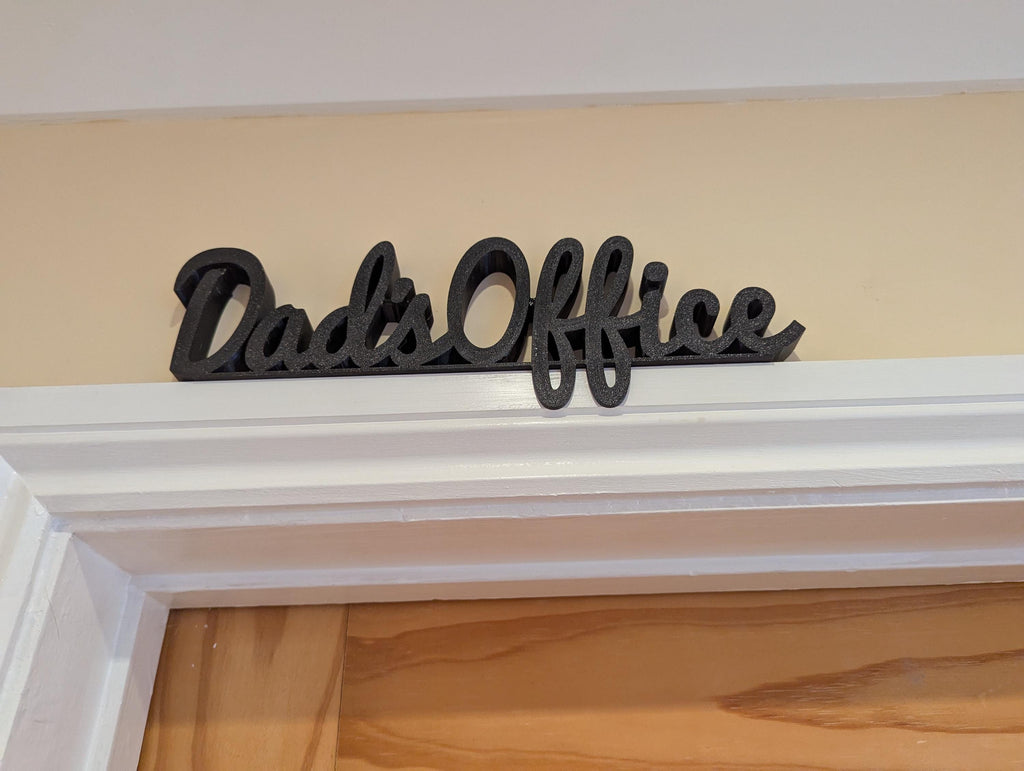 Dad's Office Door Sign, Dad Door Sign, Door Topper, Custom Door Sign, Dad Wall Sign, Above Door Sign, Quirky Sign, Gift for Dad, Dad's Space