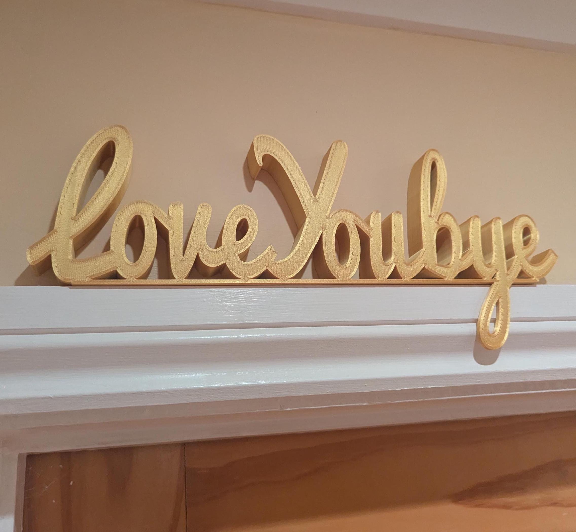 Love You Bye Door Sign, Bye Door Sign, Door Topper, Custom Door Sign, Goodbye Wall Sign, Above Door Sign, Quirky Door Sign, Goodbye Sign