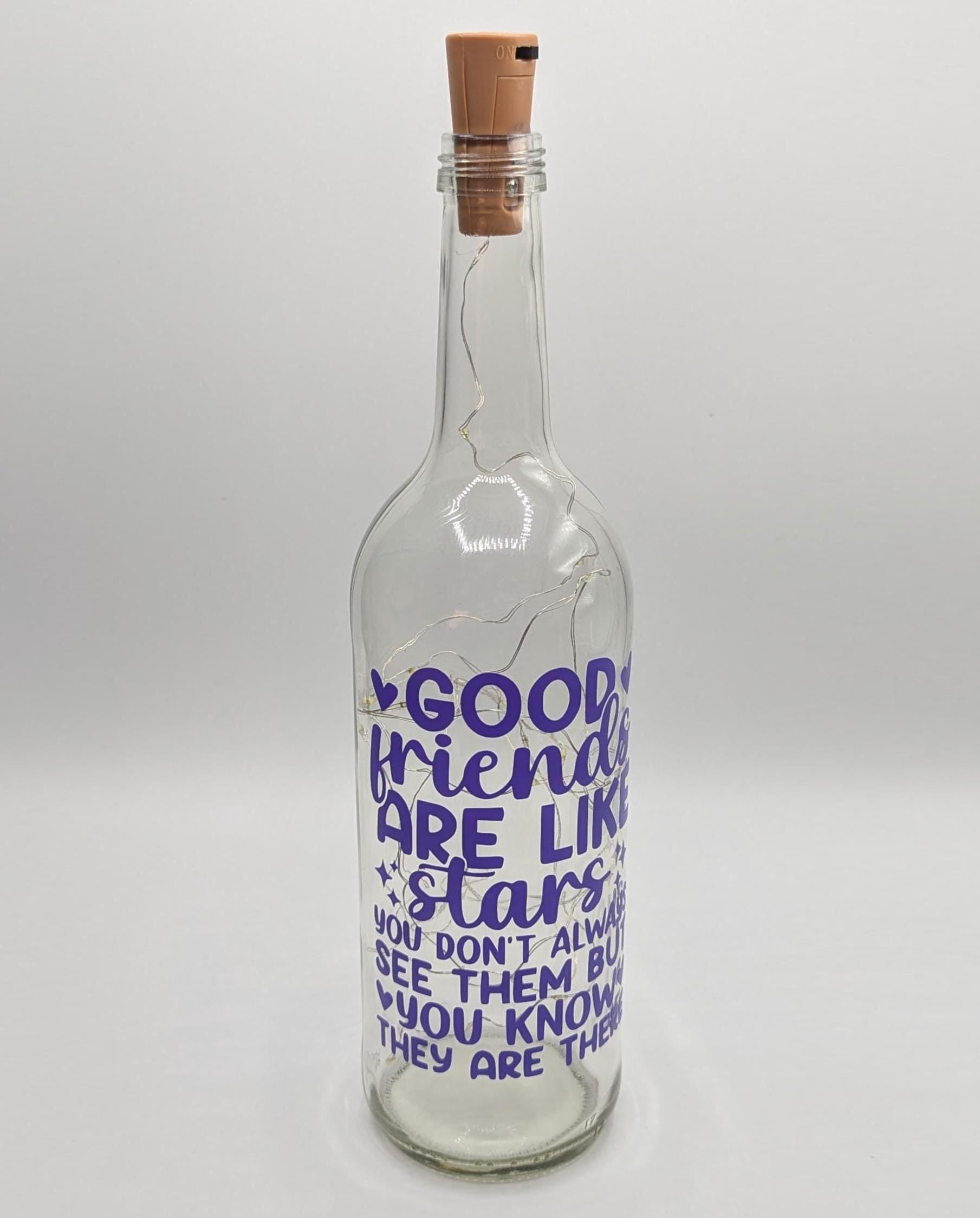 Friends Light Up Bottle, Best Friend Gift, Gift for Friend for Birthday, Friend Keepsake, Special Present for Friend, Special Friend Gift