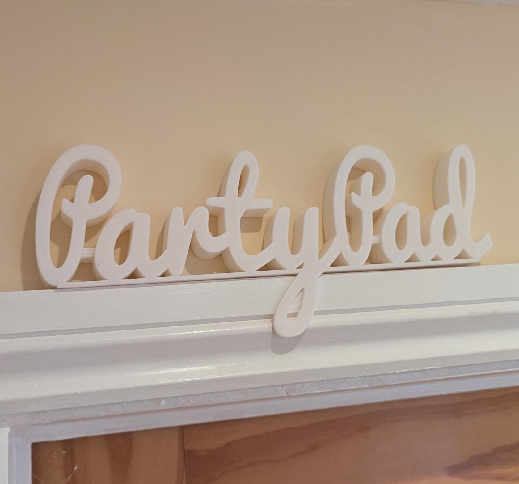 Party Pad Door Sign, Fun Door Sign, Games Room Door Sign, Door Topper, Custom Door Sign, Party Wall Sign, Above Door Sign, Quirky Door Sign