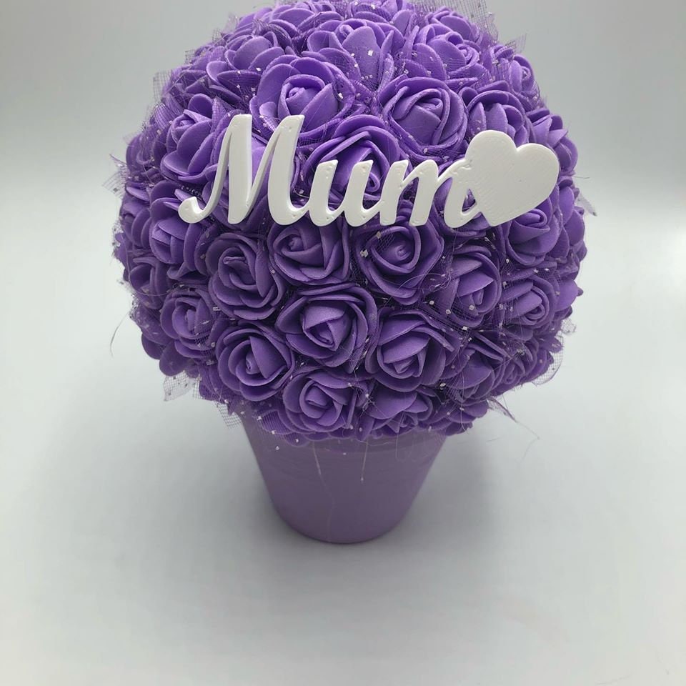 Mother's Day Personalised Rose Tree / Mother's Day Rose Tree / Loved One Gift / Christening or Wedding Rose Tree Gift / Handmade Gift / Love