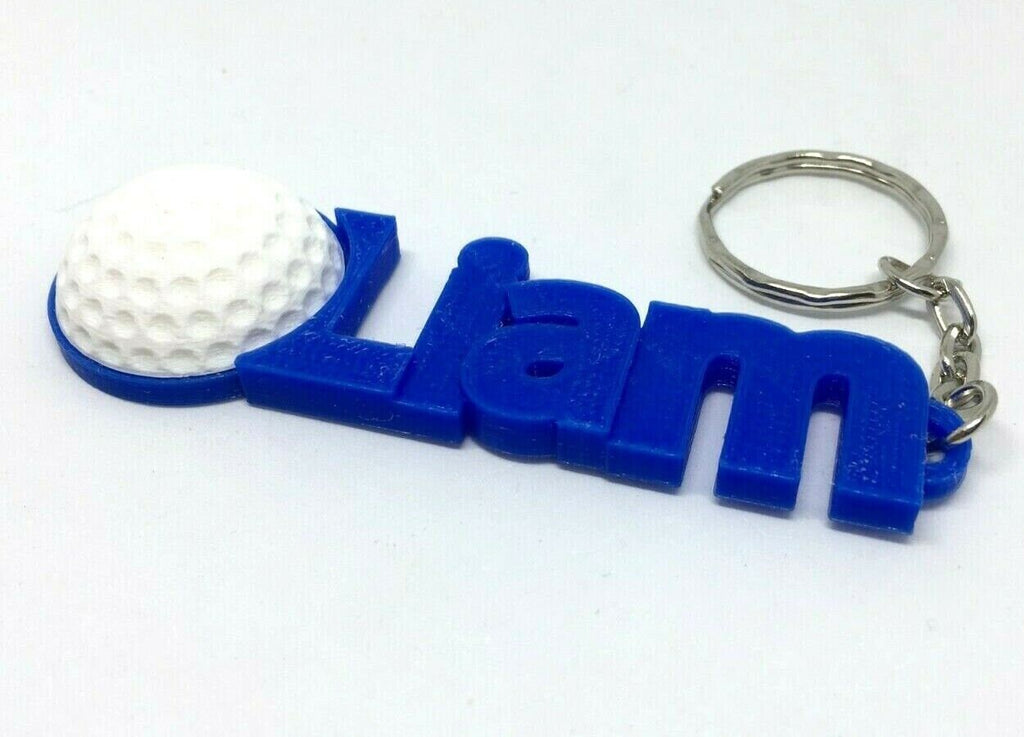 Personalised Golf Keyring, Custom Golf Gift, Golfer Gift Keyring, Golf Bag Keyring Name, Golfing Gift, Gift for Golf Lover, Under 5 Pounds
