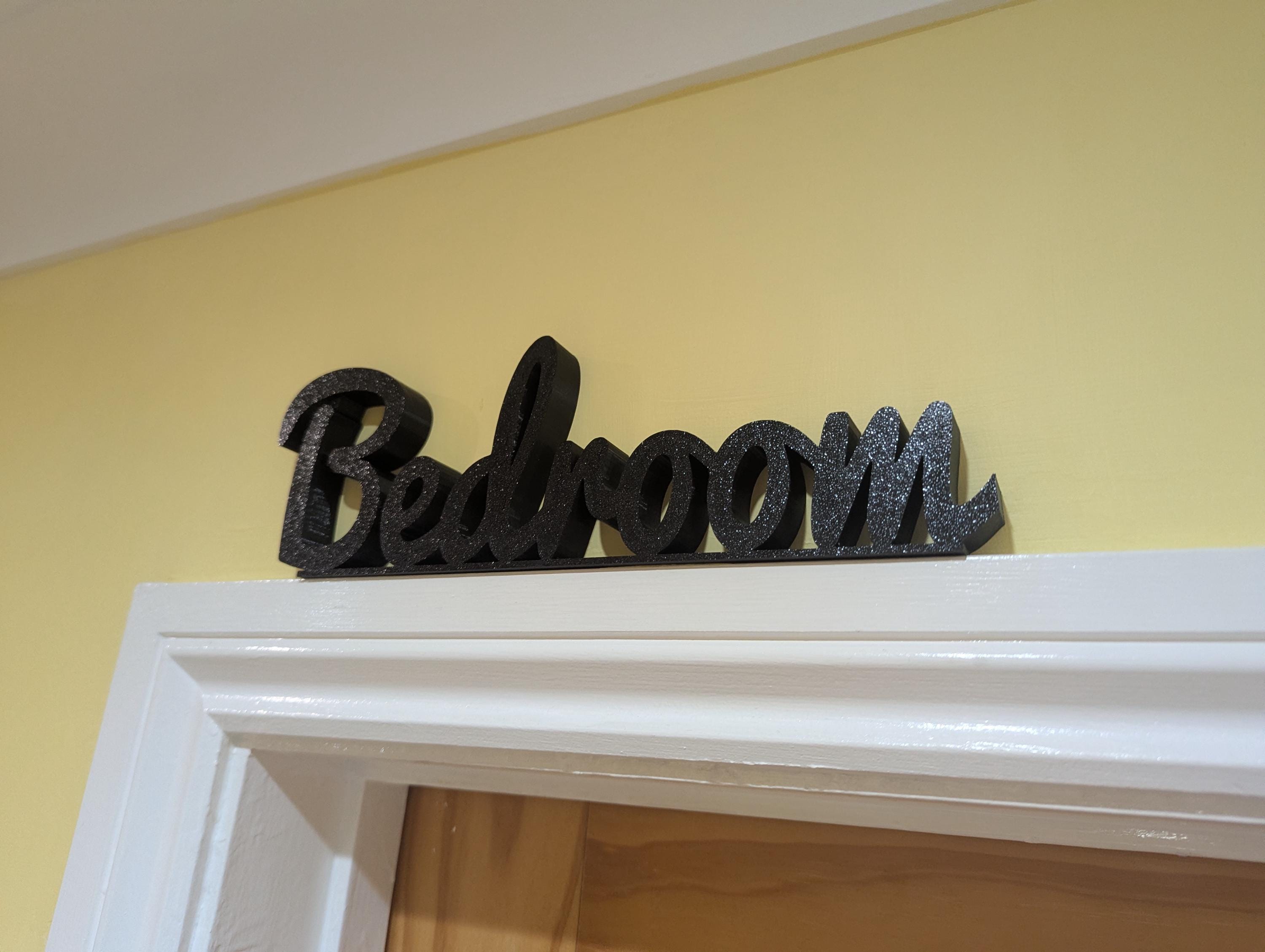 Bedroom Door Sign, Plaque for Bedroom, Custom Door Sign, Door Topper, Bedroom Sign, Above Door Sign, Bedroom Above Door Sign, Bedroom Label