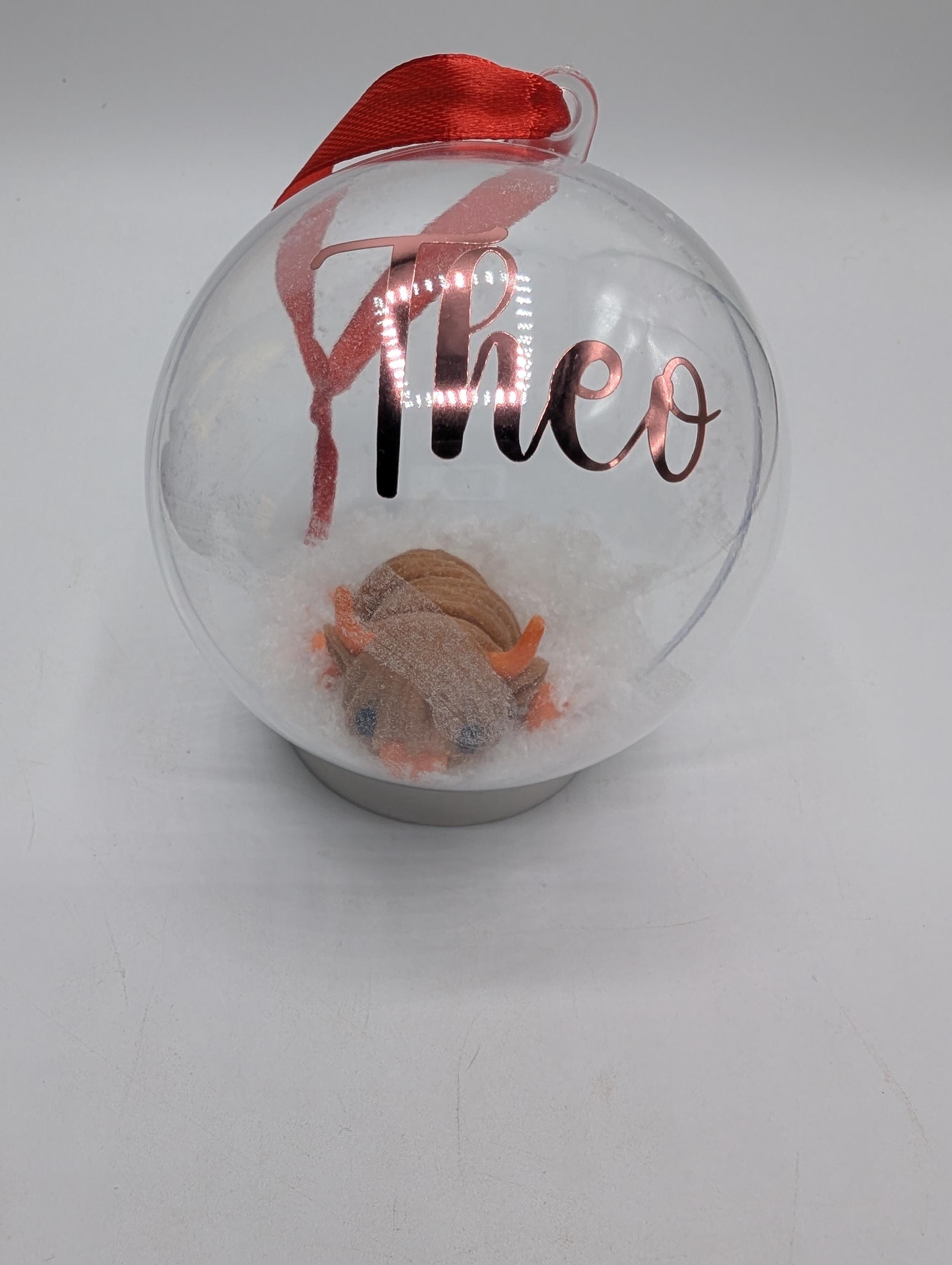 Personalised Highland Cow Bauble, First Christmas, Custom Bauble, Highland Cow Gift, Tree Custom Decoration, Personalised Christmas Ornament