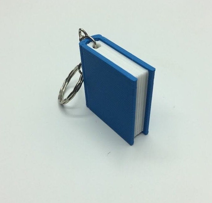 Book Keyring / Book Bag Charm / Book Reader Gift / Reader Gift / Library Keychain / Book Lover Gift / Bookworm Keyring Gift / Book Bag Tag