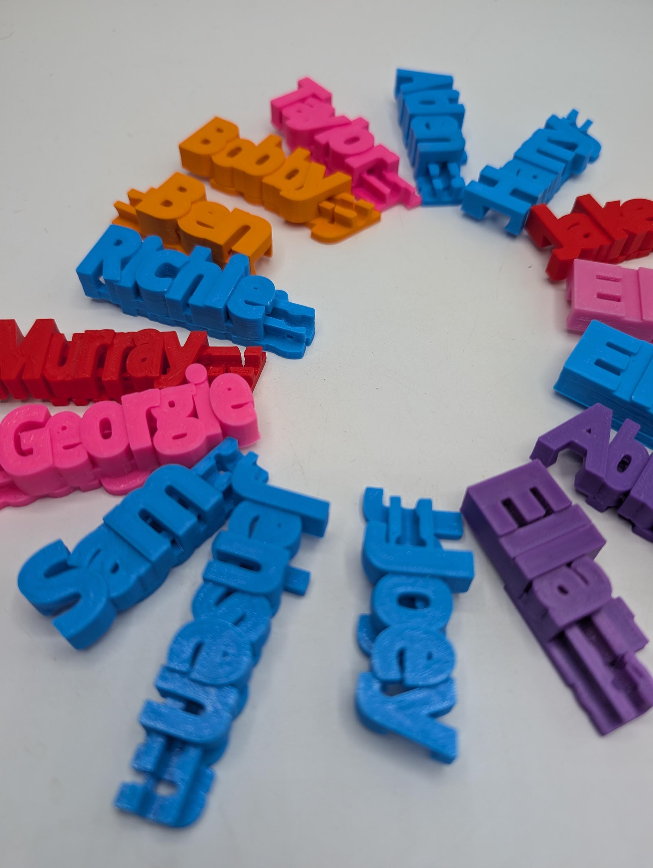 Personalized Named USB Cable Clip, 3D Printed Marker