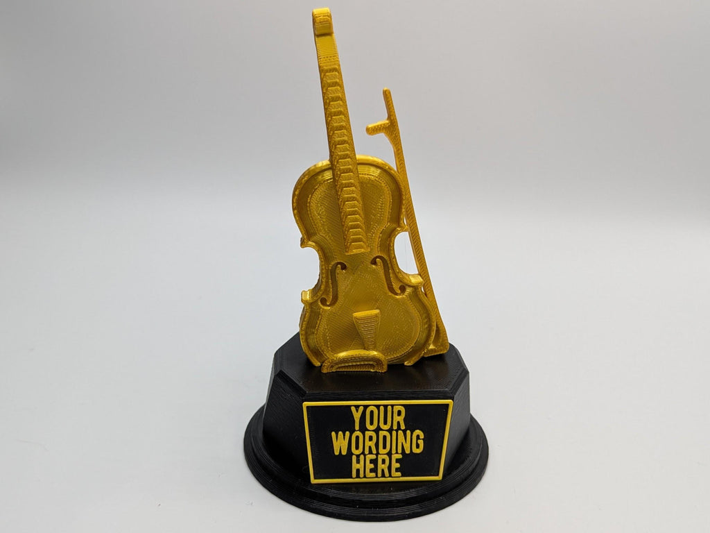 Personalised Violin Trophy, Violin Shaped Trophy, Violinist Award, Music Teacher Award,  Custom Trophy Gift, Violin Player Gift, Violin Gift