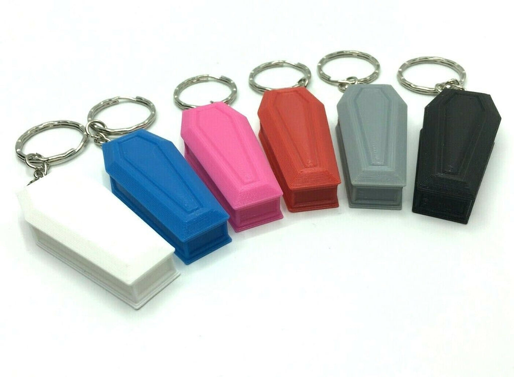 Coffin Keyring, Gothic Keyring, Halloween Keyring, Halloween Keychain, Under 5 pound, Coffin Shaped Keyring, Gift for Gothic Lover, Coffin