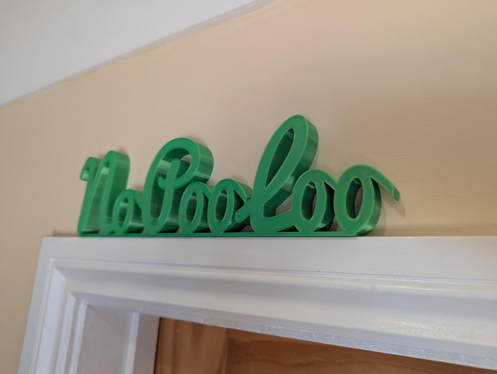 No Poo Loo Door Sign, Toilet Door Topper, Toilet Door Sign, Bathroom Door Sign, Custom Door Sign, Restroom Door Sign, Quirky Door Sign