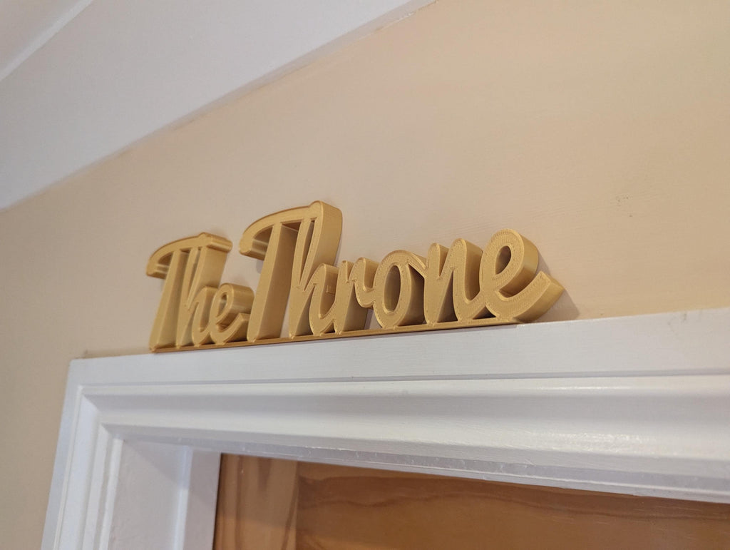 The Throne Door Sign, The Throne Door Topper, Toilet Door Sign, Bathroom Door Sign, Custom Door Sign, Restroom Door Sign, Quirky Door Sign
