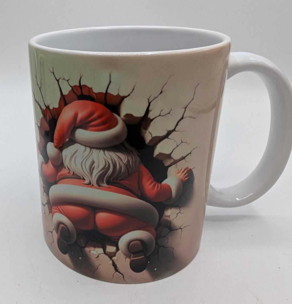 Christmas Santa 3D Mug, Funny  Santa Mug, Christmas Hot Chocolate Mug, Father Christmas Gift, Gift For Her, Gift for Him, Santa Mug Gift
