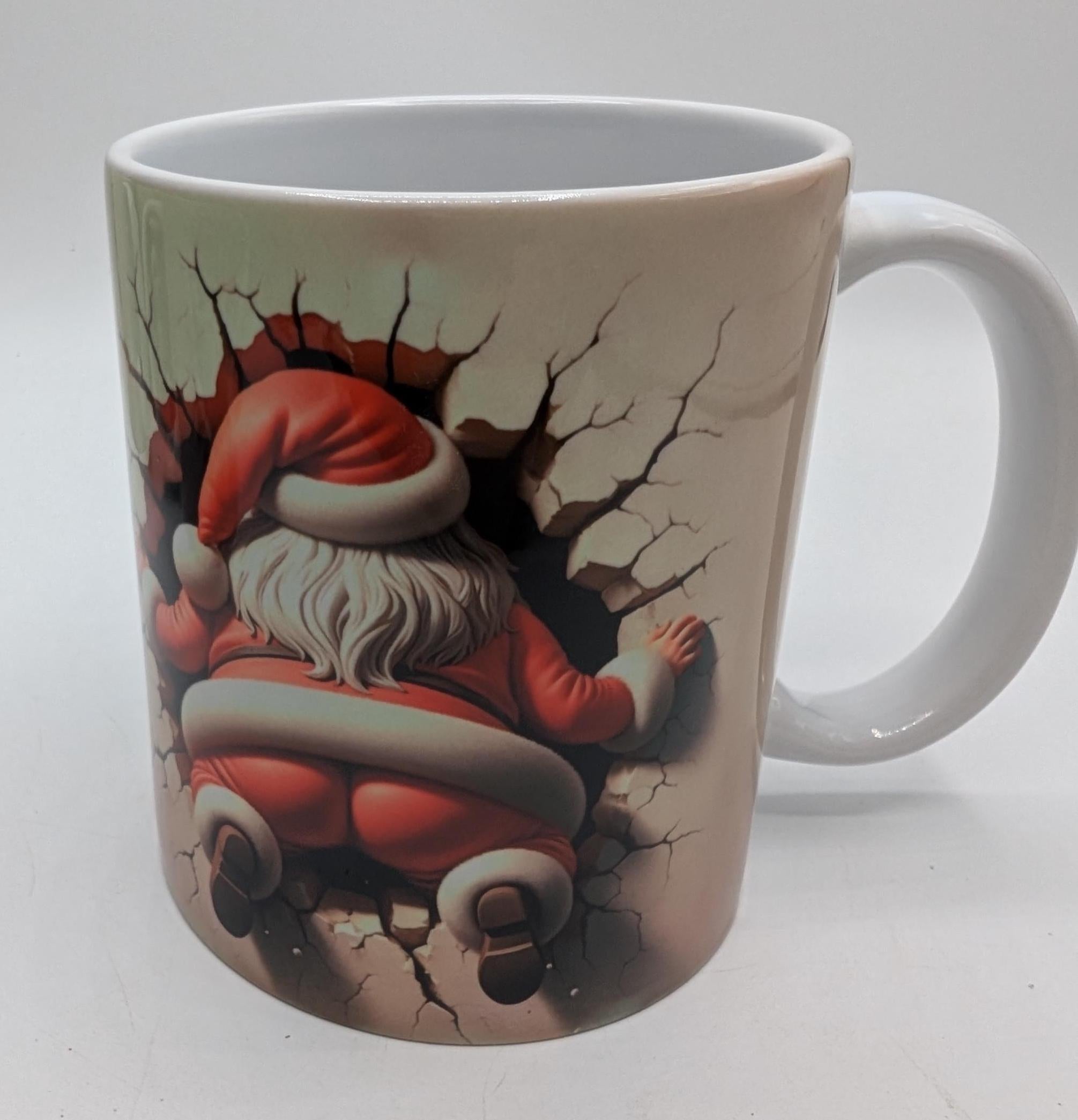 Christmas Santa 3D Mug, Funny  Santa Mug, Christmas Hot Chocolate Mug, Father Christmas Gift, Gift For Her, Gift for Him, Santa Mug Gift