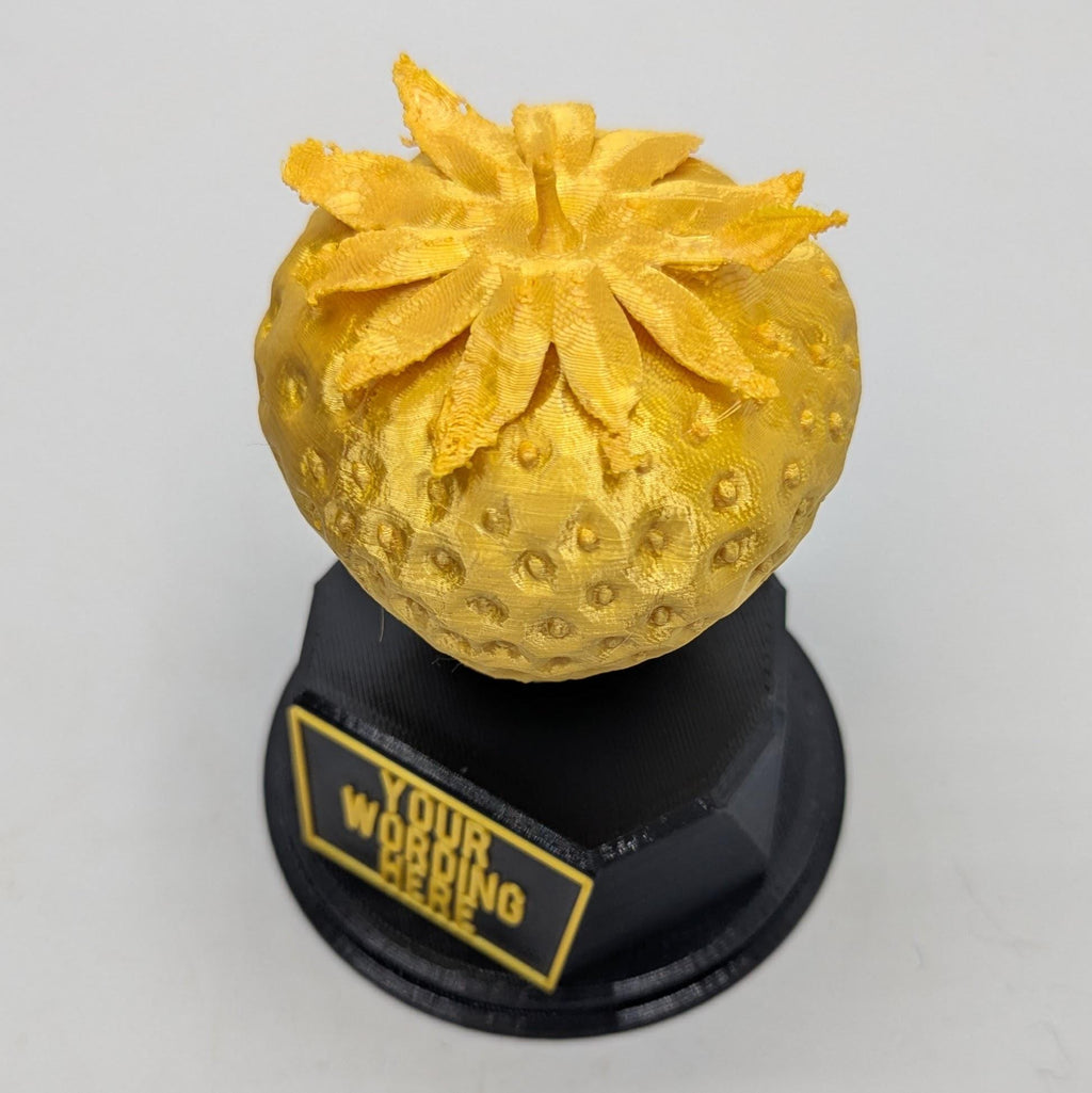 Personalised Strawberry Trophy, Strawberry Fun Trophy, Strawberry Award, Strawberry Lover Gift, Custom Trophy Gift, Strawberry Office Trophy