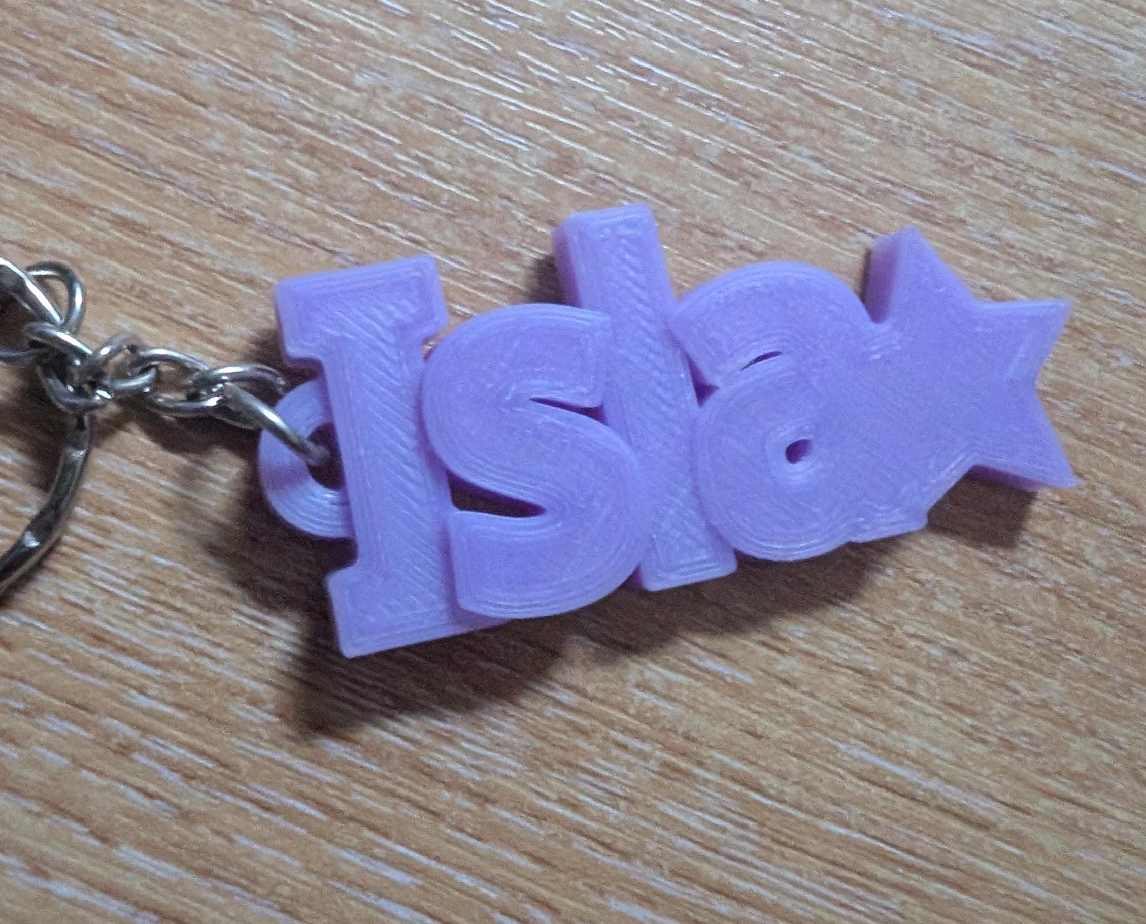 Back to School Keyring, Personalised Keyring, Party Bag Filler, Under 5 Pound Gift, Personalized Keychain, Small Personalised Gift, 3D Name