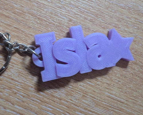 Back to School Keyring, Personalised Keyring, Party Bag Filler, Under 5 Pound Gift, Personalized Keychain, Small Personalised Gift, 3D Name