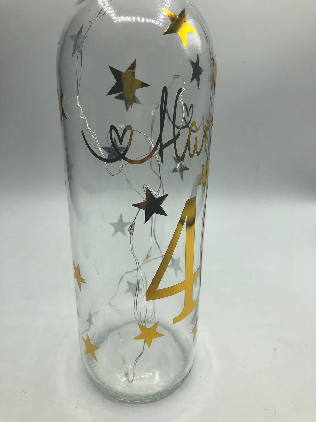 Personalised Light up Bottle, Milestone Birthday, 18th Birthday, 21st Birthday, 30th Birthday, 40th Birthday, 50th Birthday, For Her / Him