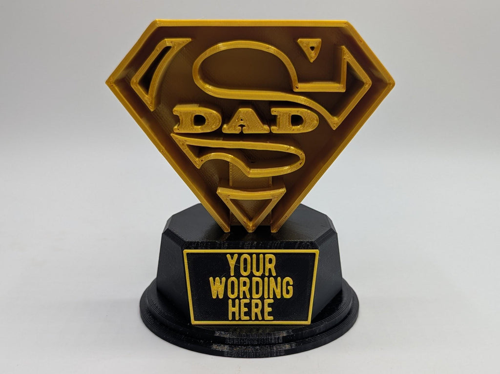 Personalised Super Dad Trophy, Dad Fun Trophy, Gift for Dad, Fathers Day Gift, Super Dad Award, Custom Dad Gift, Best Dad Gift, Dad Birthday