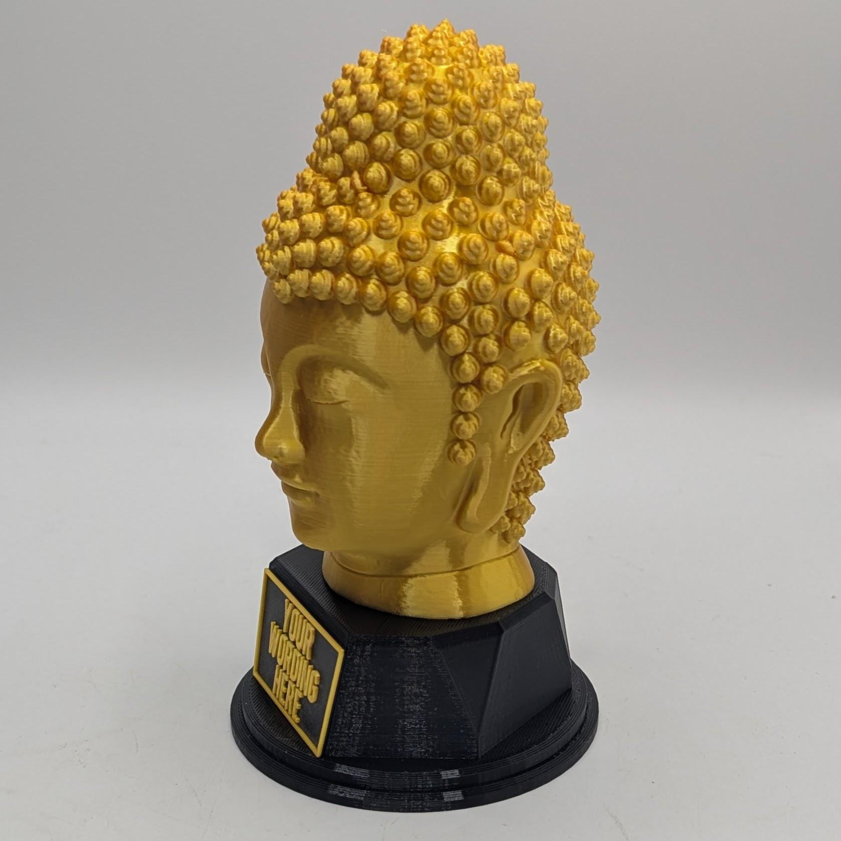 Personalised Buddha Trophy, Buddha Shape Gift, Buddha Award Gift, Buddha Lover Gift, Custom Award, Buddha Keepsake Gift, Custom Trophy Award