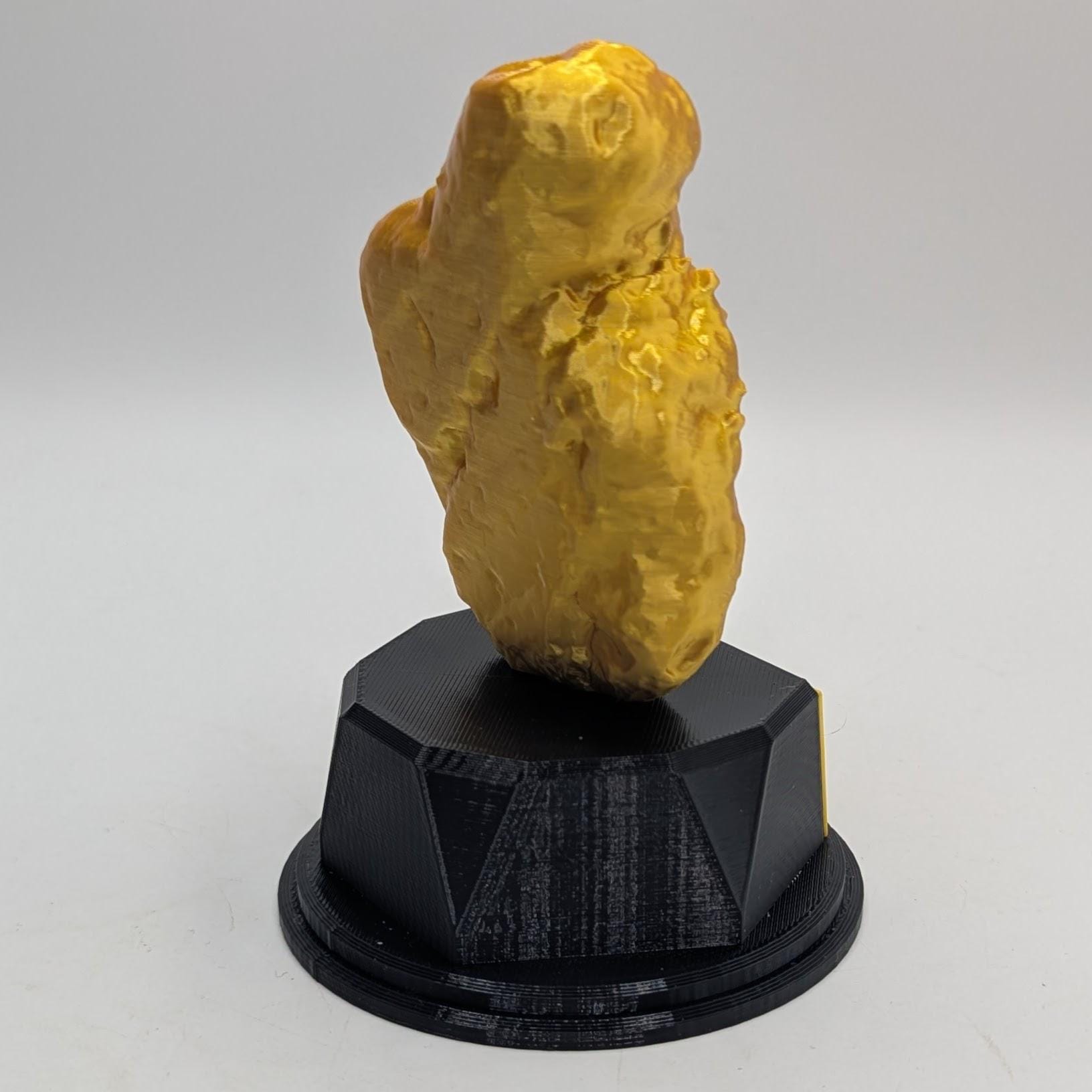 Personalised Chicken Nugget Trophy, Nugget Shape Gift, Nugget Award Gift, Nugget Lover Gift, Custom Award, Chicken Nugget Eater Award