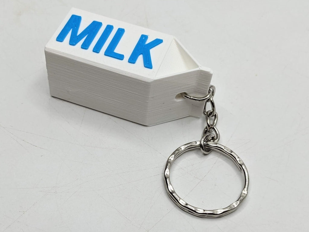 Milk Carton Keyring, Milk Lover Gift, Farmer Gift, Food Keyring Gift, Milk Carton Keychain, Milk Novelty Gift, Milk Carton, Dairy Keyring
