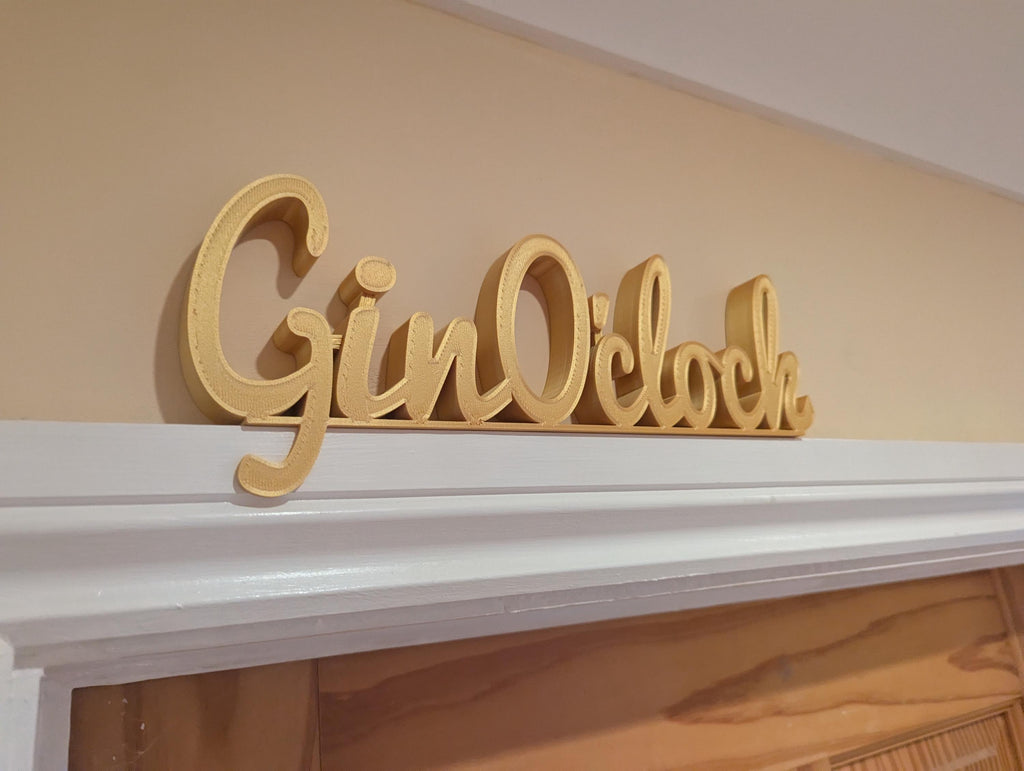 Gin O'Clock Door Sign, Gin Door Sign, Door Topper, Custom Door Sign, Gin Lover Sign, Above Door Sign, Quirky Door Sign, Fun Gin Bar Sign