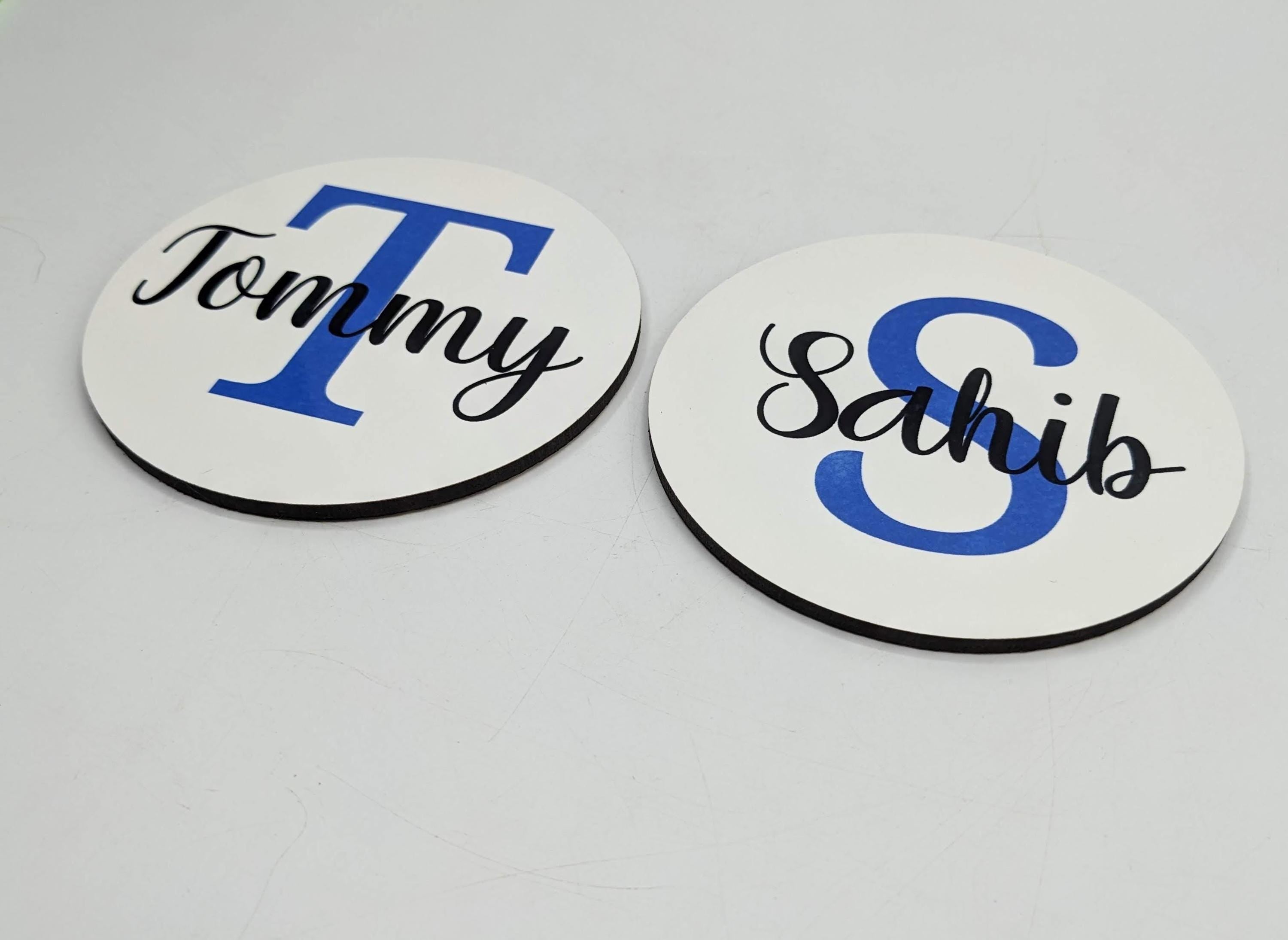 Personalised Name Drinks Coaster / Round Coaster Gift / Stocking Filler / Personalised Gift /  Personalised Name Coaster / Gloss Finish