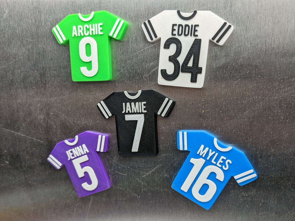 Personalised Football Shirt Magnet / Soccer Magnet / Football Party Bag Fillers / Football Team Magnets / Football Gift / Football Favour